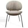 Sessel Alvaro Lounge Bouclé-Leder beige