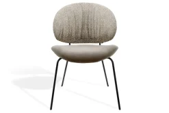 Sessel Alvaro Lounge Bouclé-Leder beige