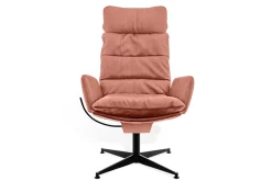 Sessel Arva Lounge Cord altrosa drehbar