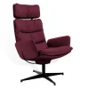 Sessel Arva Lounge Leder pink drehbar