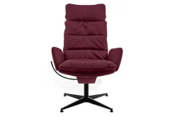 Sessel Arva Lounge Leder pink drehbar