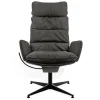Sessel Arva Lounge Stoff grau drehbar
