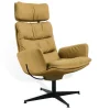 Sessel Arva Lounge Stoff gold drehbar