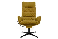Sessel Arva Lounge Stoff gold drehbar