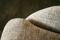 Sessel Dolly Stoff mit Leder mustard