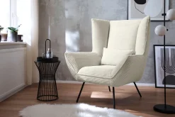 Sessel Evelin Cord Creme