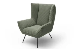 Sessel Evelin Cord dunkelgrün