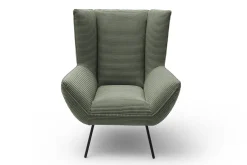 Sessel Evelin Cord dunkelgrün