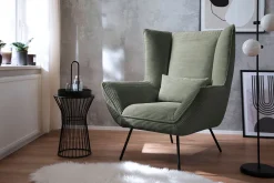 Sessel Evelin Cord dunkelgrün