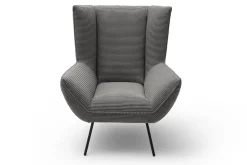 Sessel Evelin Cord dunkelgrau