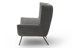 Sessel Evelin Cord dunkelgrau