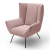 Sessel Evelin Cord rosa