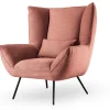 Sessel Evelin Stoff flamingo