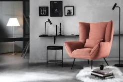 Sessel Evelin Stoff flamingo