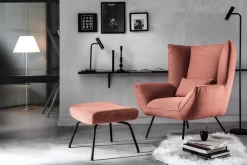 Sessel Evelin Stoff flamingo