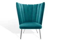 Sessel Gaia Calice Samt petrol