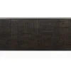 Sideboard Grooves Teak massiv B 202 cm
