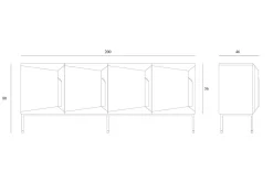 Sideboard Stairs Eiche natur B 200 cm