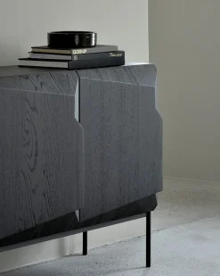 Sideboard Stairs Eiche schwarz B 150 cm