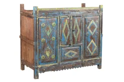 Sideboard Vintage blau gelb
