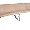 Sitzbank Betty oval Leder taupe 200 cm