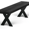 Sitzbank DEN Eiche schwarz 180cm