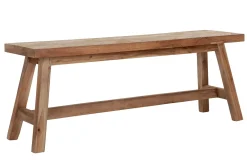 Sitzbank Herringbone recycletes Teakholz B 120 cm