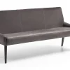Sitzbank Jim Leder anthrazit B 180 cm