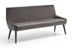 Sitzbank Jim Leder anthrazit B 180 cm