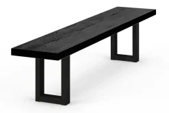 Sitzbank Laytham Eiche schwarz 140cm