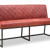 Sitzbank Ora 3-Sitzer Leder rot