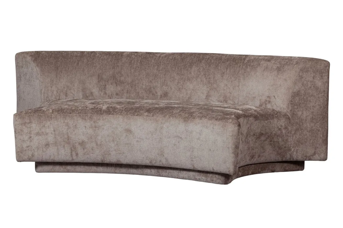 2-Sitzer Pop halbrund Samt taupe