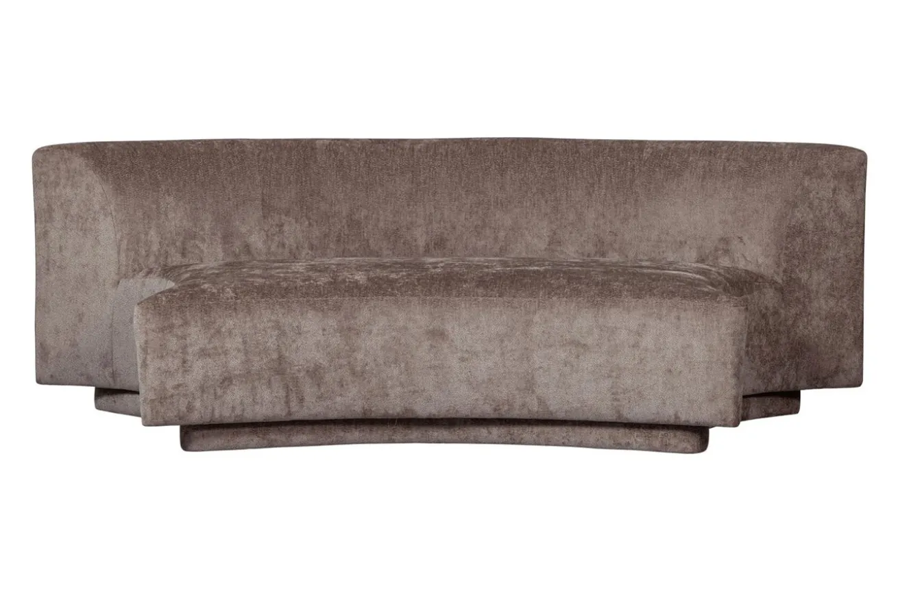 2-Sitzer Pop halbrund Samt taupe