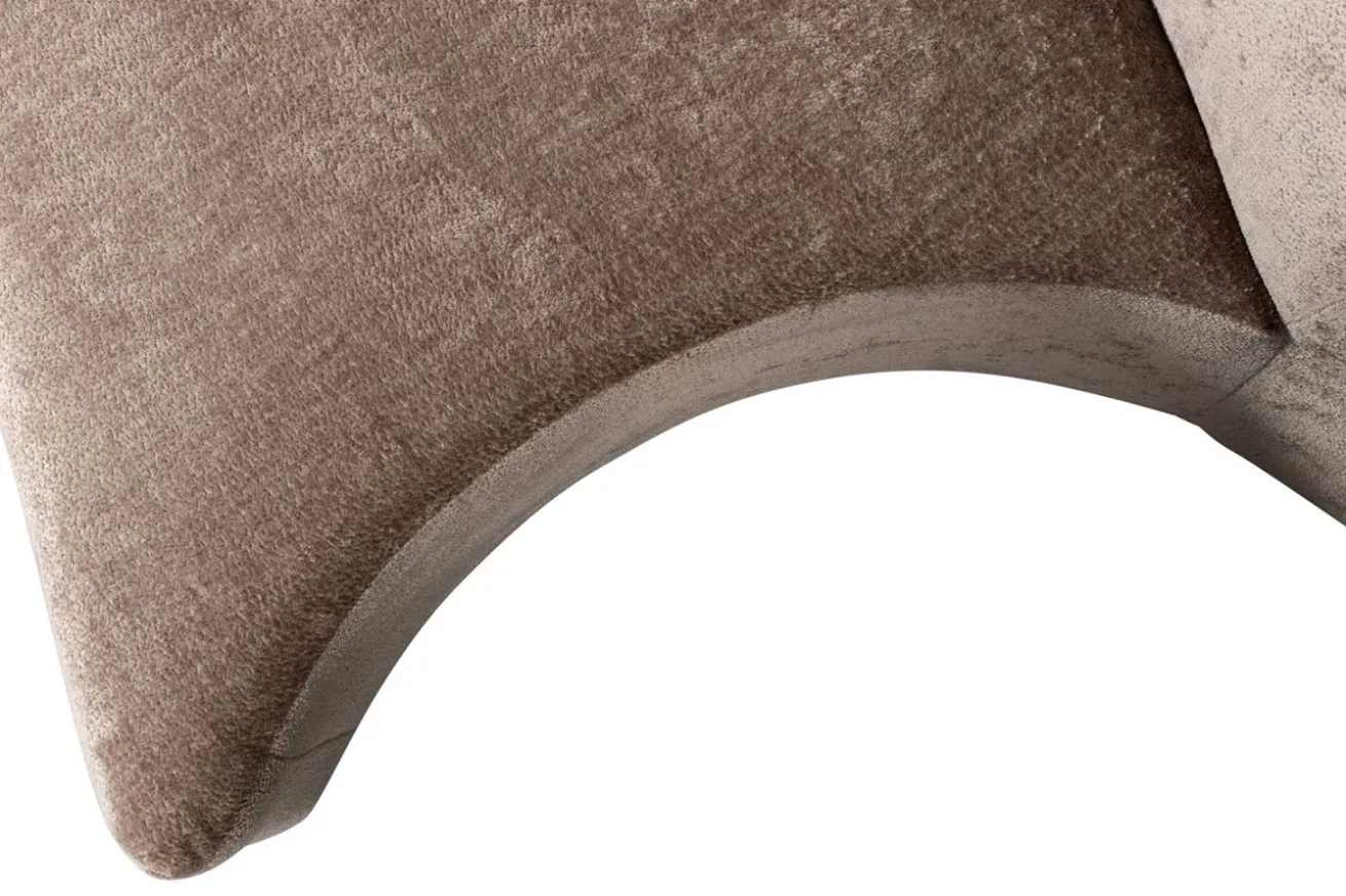 2-Sitzer Pop halbrund Samt taupe