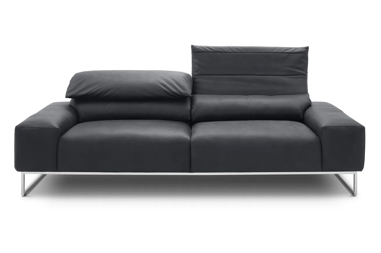 2-Sitzer Samara Leder schwarz