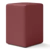 Sitzhocker Leder bordeaux