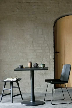 Sitzhocker Osso Eiche schwarz H 48 cm