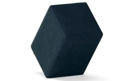 Sitzhocker Samt blau