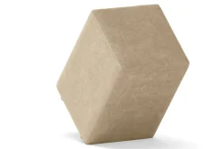 Sitzhocker Samt creme