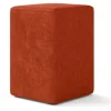 Sitzhocker Samt orange