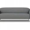 Sofa Milos 3,5 Sitzer Stoff grau