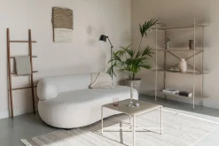 Sofa Noxx 2 Sitzer Boucle Stoff weiss