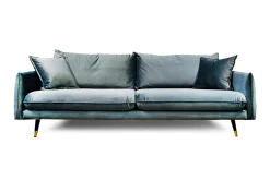 Sofa Rosalie 3 Sitzer Samt petrol