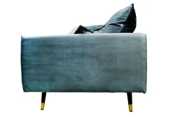 Sofa Rosalie 3 Sitzer Samt petrol