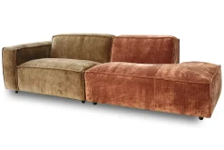 Sofakombination Cubes Cord grün-rot