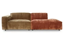 Sofakombination Cubes Cord grün-rot