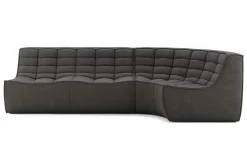 Sofakombination N701 Stoff grau