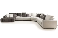 Sofalandschaft Bella XXXL beige dunkelbraun