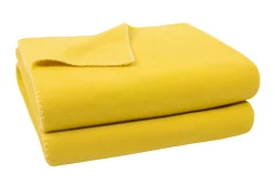 Soft-Fleece Decke 160 x 200 cm gelb