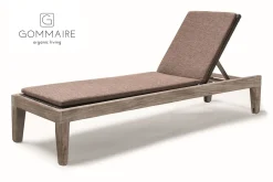 Sonnenliege Lisa rollbar Teak grau